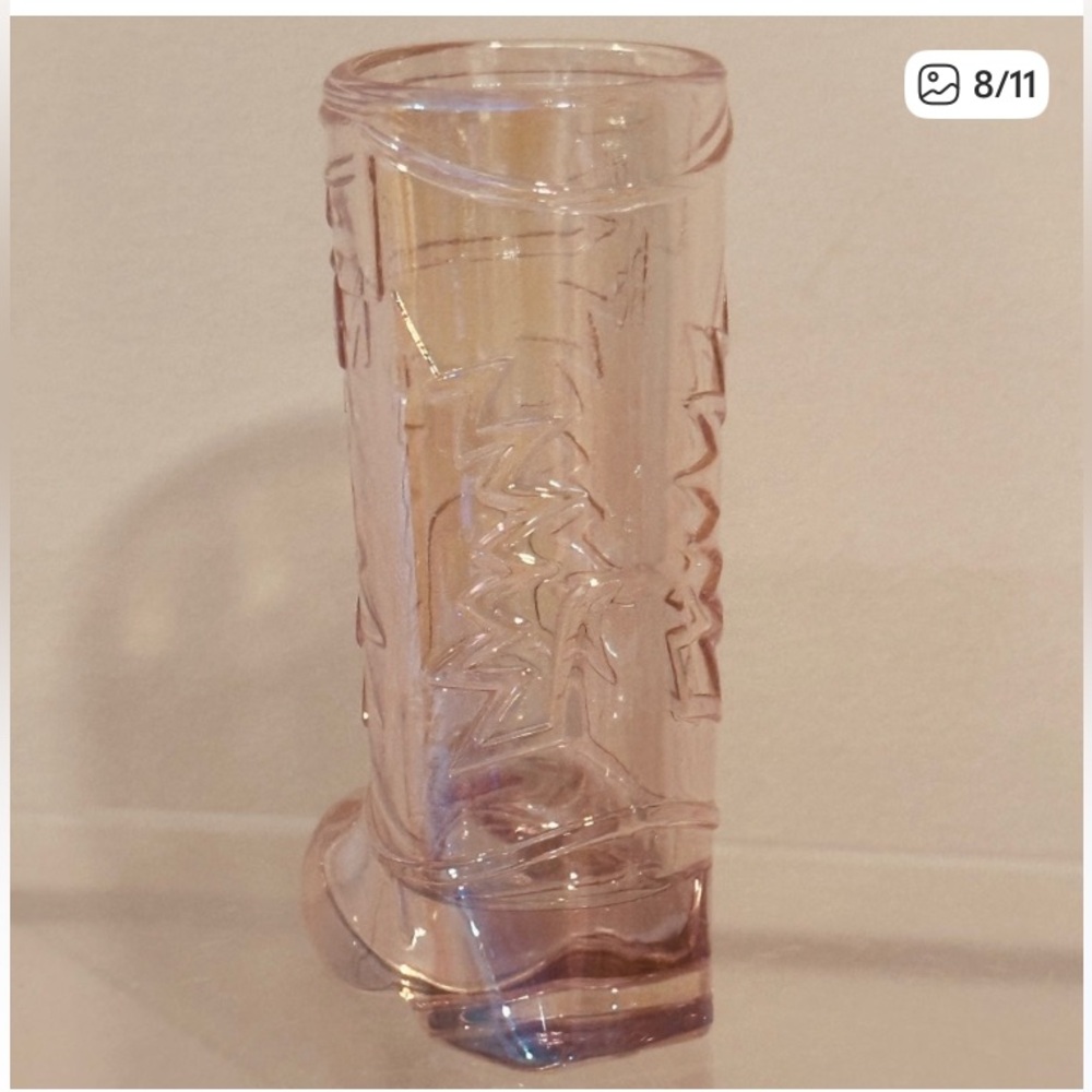Iridescent Pink Cowboy Boot Shot Glasses - Set of 6 - Picture 3 of 8